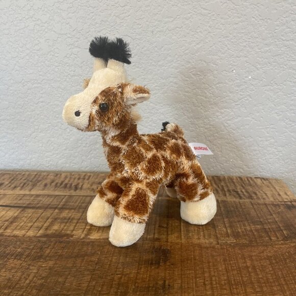 Aurora Giraffe Brown Tan Plush Bean Bag Soft Toy Stuffed Animal 8" Floppy - Picture 2 of 10